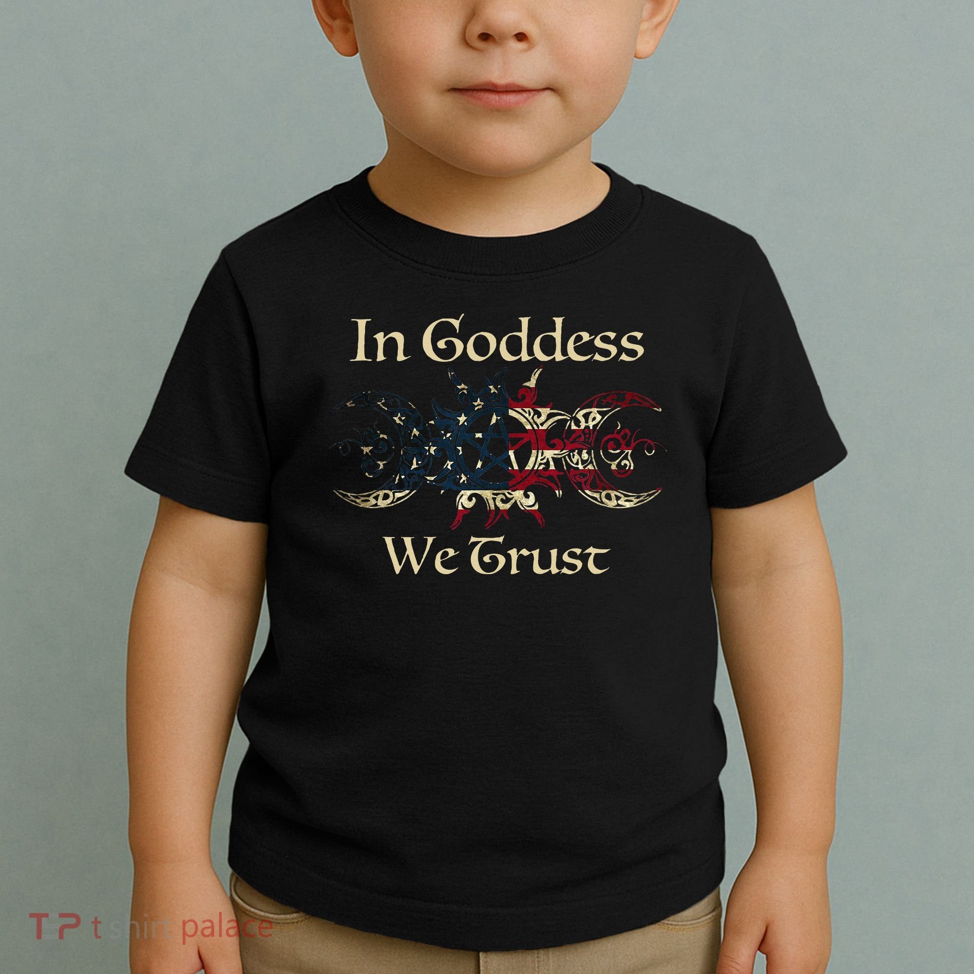 in goddess we trust witch lover american flag Toddler T-Shirt