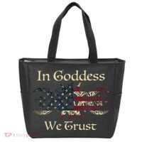 in goddess we trust witch lover american flag Tote Bag thumb 0