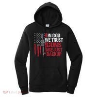 In God We Trust Guns Are Just Backup Patriotic Women's Hoodie thumb 0