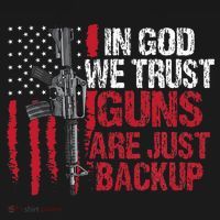 In God We Trust Guns Are Just Backup Patriotic Women's Hoodie thumb 2