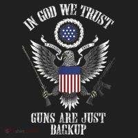 In God We Trust Guns Are Just Backup Beanie thumb 2