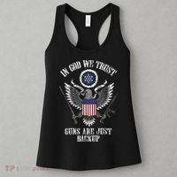 In God We Trust Guns Are Just Backup Women's Tank Top thumb 3