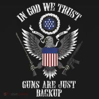 In God We Trust Guns Are Just Backup Baby Bodysuit thumb 2