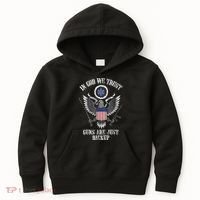 In God We Trust Guns Are Just Backup Kids Hoodie thumb 0