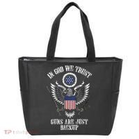 In God We Trust Guns Are Just Backup Tote Bag thumb 0