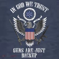 In God We Trust Guns Are Just Backup T-Shirt thumb 5
