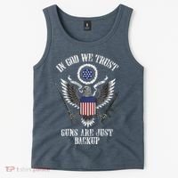In God We Trust Guns Are Just Backup Tank Top thumb 2