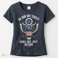 In God We Trust Guns Are Just Backup Women's T-Shirt thumb 0
