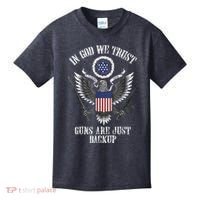 In God We Trust Guns Are Just Backup Kids T-Shirt thumb 0