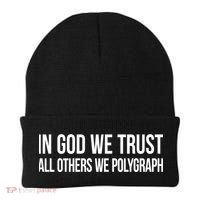 In God We Trust All Others We Polygraph Gift Beanie thumb 0