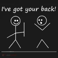 I Got Your Back Stick Figure Graphic Friendship Sarcastic Women's Hoodie thumb 2