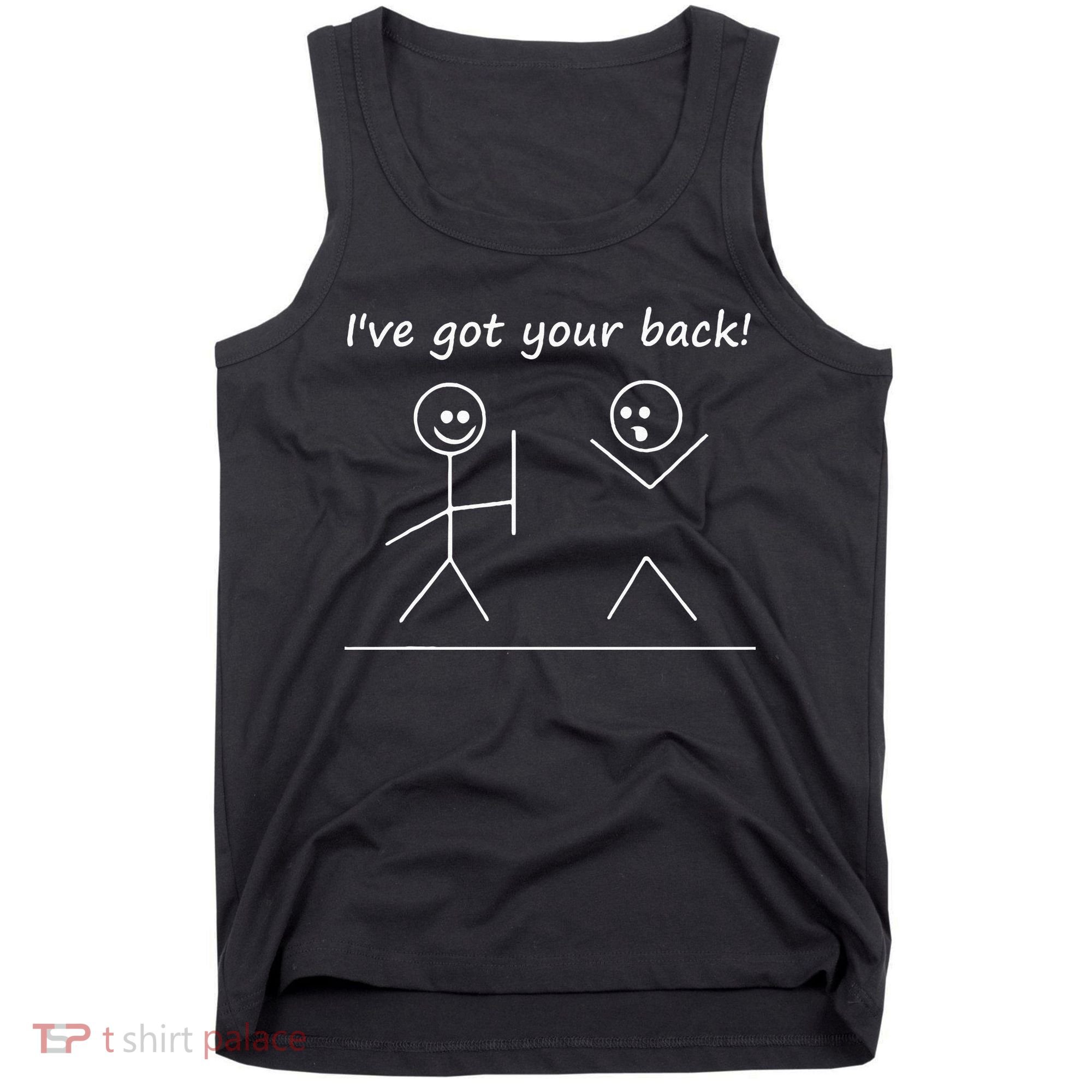 I Got Your Back Stick Figure Graphic Friendship Sarcastic Tank Top