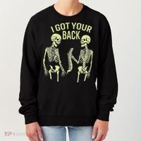 I Got Your Back Halloween Skeleton Skull Sarcastic Women's Sweatshirt thumb 0