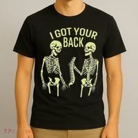 I Got Your Back Halloween Skeleton Skull Sarcastic T-Shirt thumb 3