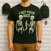 I Got Your Back Halloween Skeleton Skull Sarcastic T-Shirt thumb 6