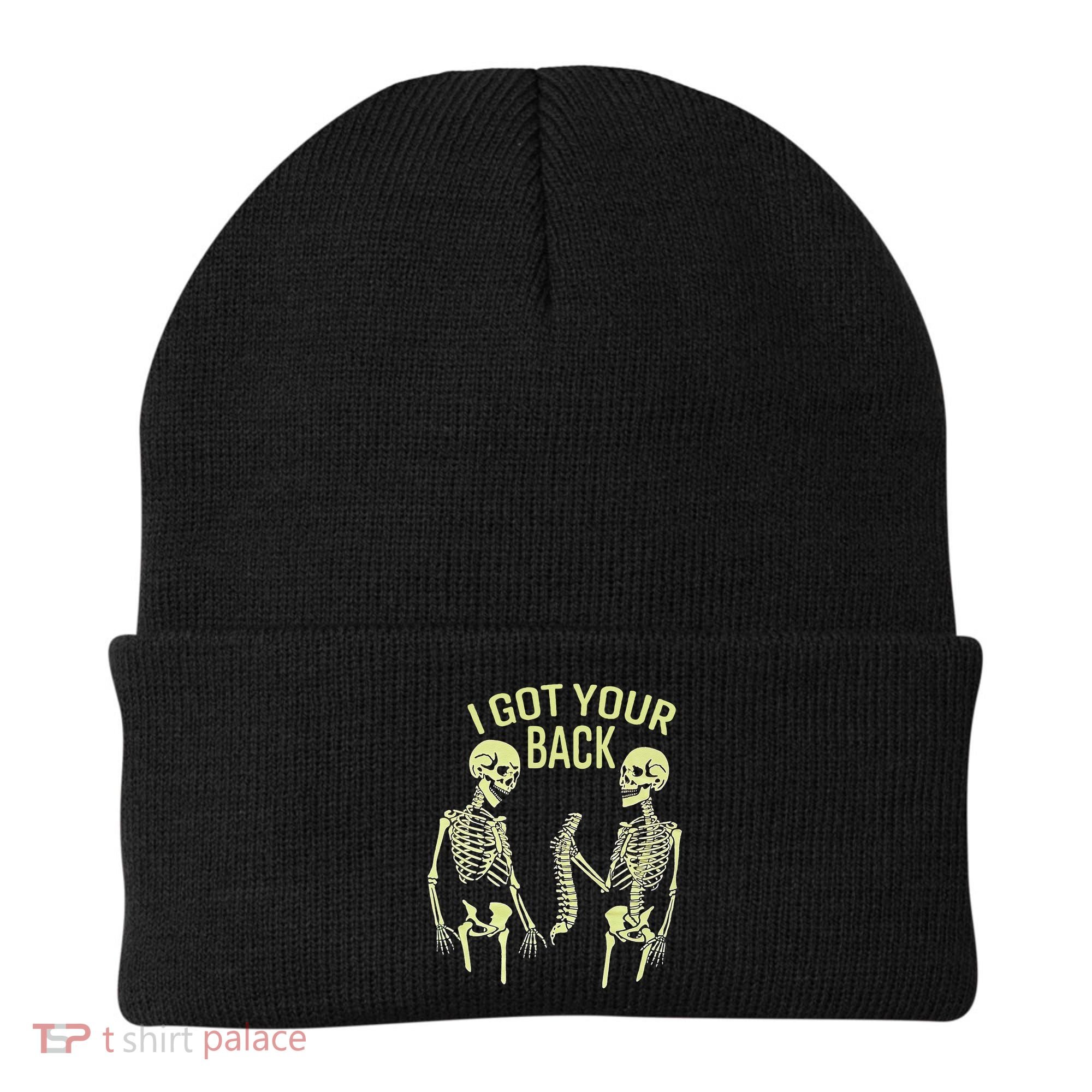 I Got Your Back Halloween Skeleton Skull Sarcastic Beanie