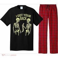 I Got Your Back Halloween Skeleton Skull Sarcastic Pajama Set thumb 0