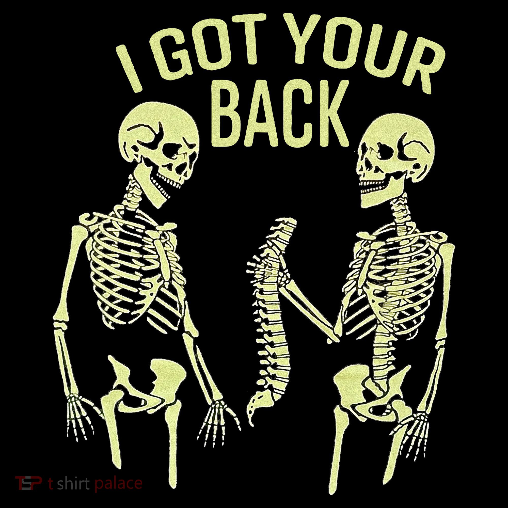 I Got Your Back Halloween Skeleton Skull Sarcastic Women's Hoodie