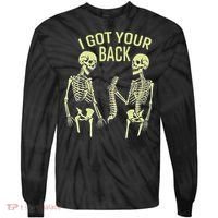 I Got Your Back Halloween Skeleton Skull Sarcastic Tie-Dye Long Sleeve Shirt thumb 0