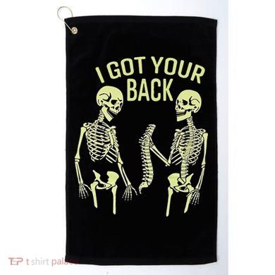I Got Your Back Halloween Skeleton Skull Sarcastic Golf Towel