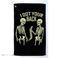I Got Your Back Halloween Skeleton Skull Sarcastic Golf Towel thumb 0
