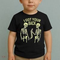 I Got Your Back Halloween Skeleton Skull Sarcastic Toddler T-Shirt thumb 2