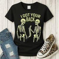 I Got Your Back Halloween Skeleton Skull Sarcastic Women's T-Shirt thumb 3