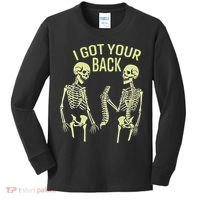 I Got Your Back Halloween Skeleton Skull Sarcastic Kids Long Sleeve Shirt thumb 0