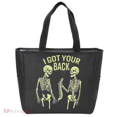 I Got Your Back Halloween Skeleton Skull Sarcastic Tote Bag