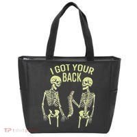 I Got Your Back Halloween Skeleton Skull Sarcastic Tote Bag thumb 0