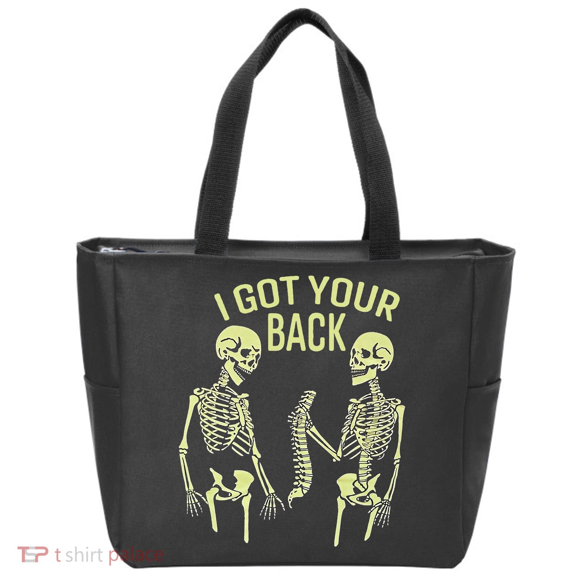 I Got Your Back Halloween Skeleton Skull Sarcastic Tote Bag