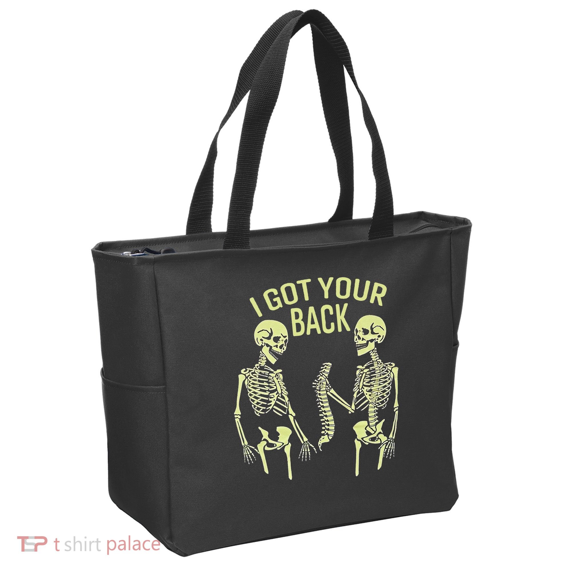 I Got Your Back Halloween Skeleton Skull Sarcastic Tote Bag