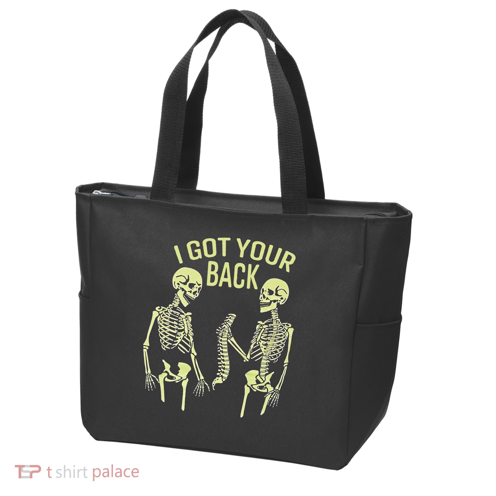 I Got Your Back Halloween Skeleton Skull Sarcastic Tote Bag