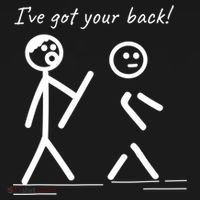 I Got Your Back Stick Figure Friendship Sarcasm Teens Funny Women's Hoodie thumb 2
