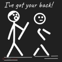 I Got Your Back Stick Figure Friendship Sarcasm Teens Funny Hat thumb 2