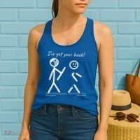 I Got Your Back Stick Figure Friendship Sarcasm Teens Funny Women's Tank Top thumb 2