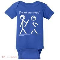 I Got Your Back Stick Figure Friendship Sarcasm Teens Funny Baby Bodysuit thumb 0