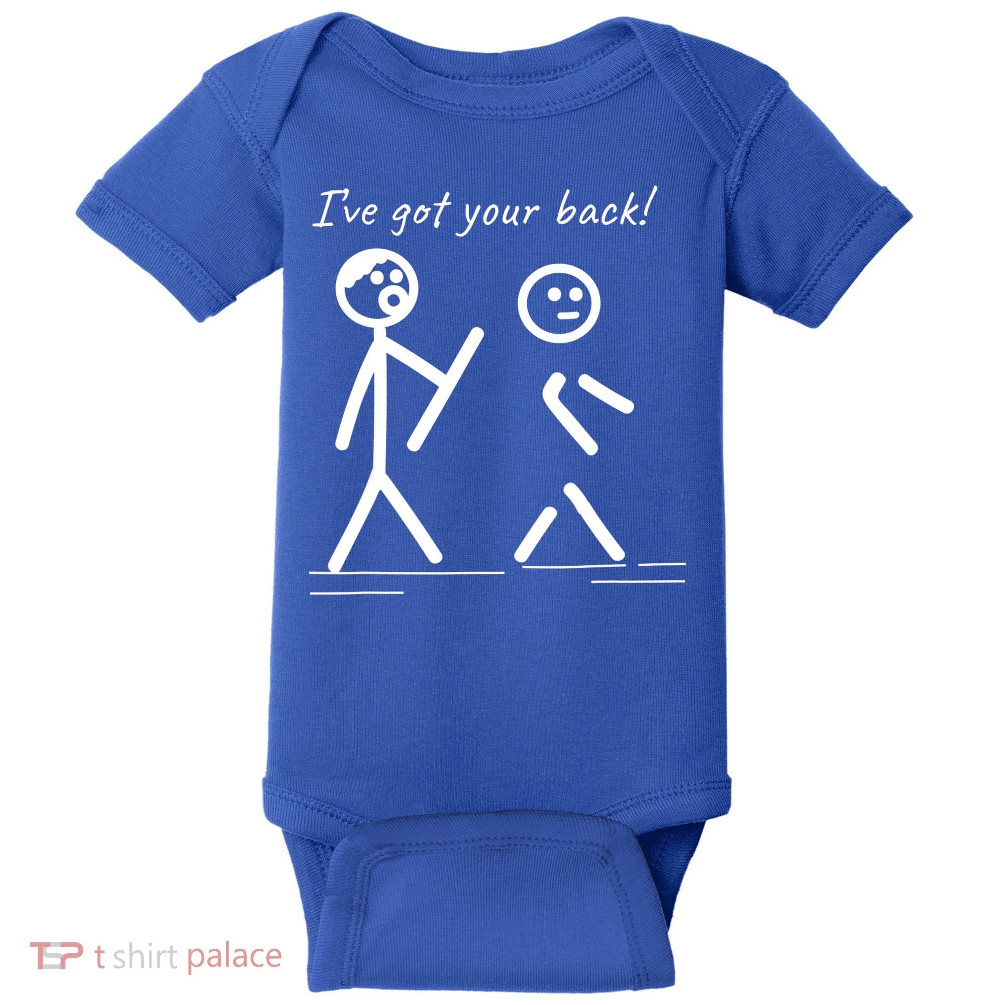 I Got Your Back Stick Figure Friendship Sarcasm Teens Funny Baby Bodysuit