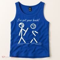 I Got Your Back Stick Figure Friendship Sarcasm Teens Funny Tank Top thumb 2