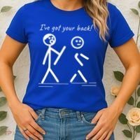 I Got Your Back Stick Figure Friendship Sarcasm Teens Funny Women's T-Shirt thumb 2