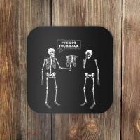 IVe Got Your Back Funny Skeleton Pun Coaster thumb 0