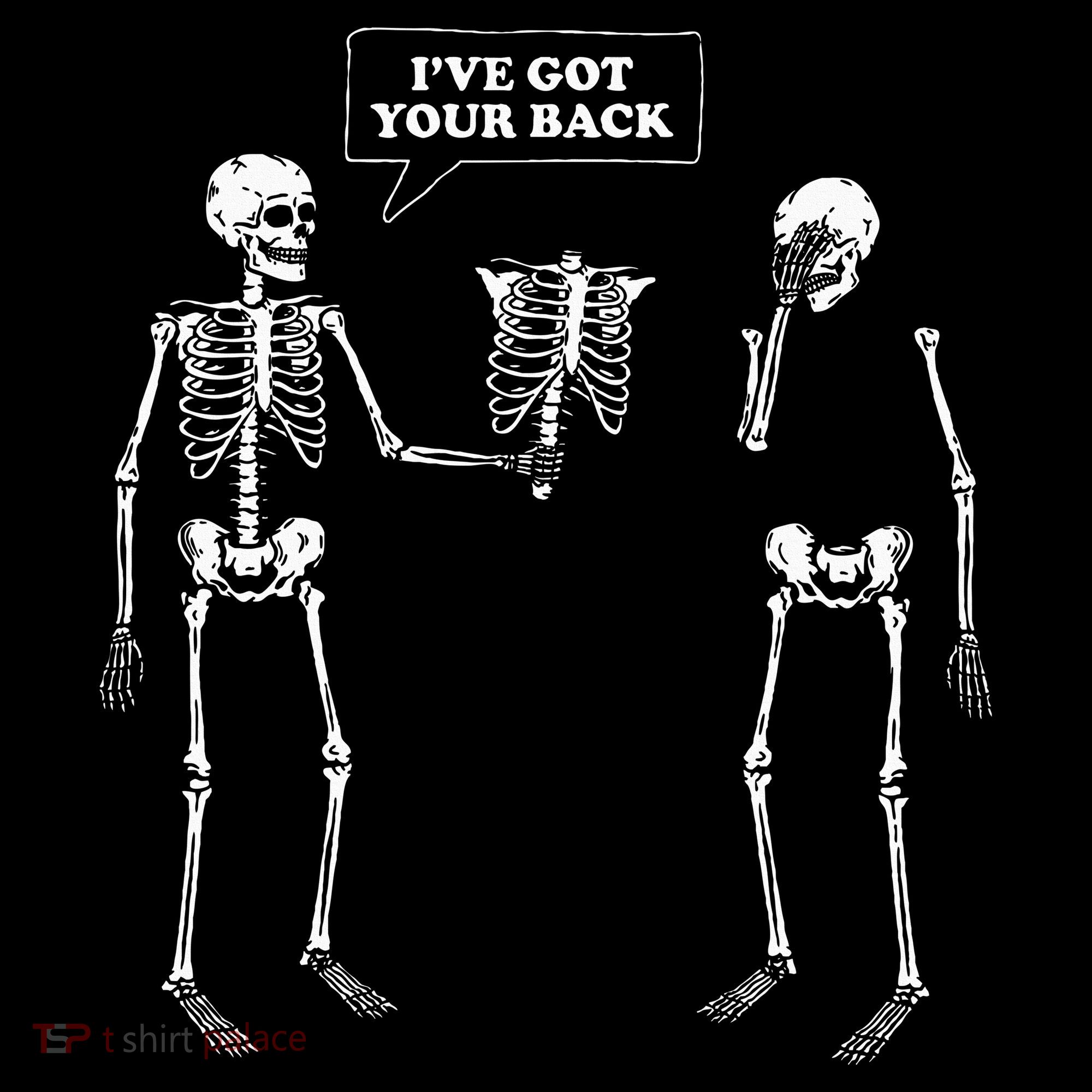 IVe Got Your Back Funny Skeleton Pun Coaster