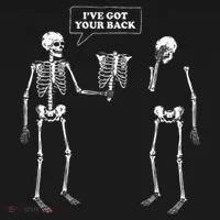 IVe Got Your Back Funny Skeleton Pun Women's Hoodie thumb 2