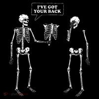 IVe Got Your Back Funny Skeleton Pun Ornament thumb 1