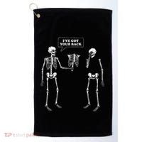 IVe Got Your Back Funny Skeleton Pun Golf Towel thumb 0