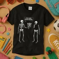 IVe Got Your Back Funny Skeleton Pun Kids T-Shirt thumb 3