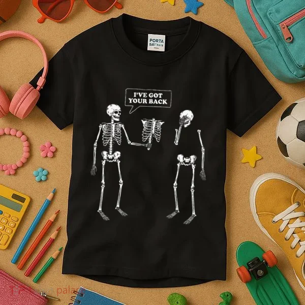 IVe Got Your Back Funny Skeleton Pun Kids T-Shirt