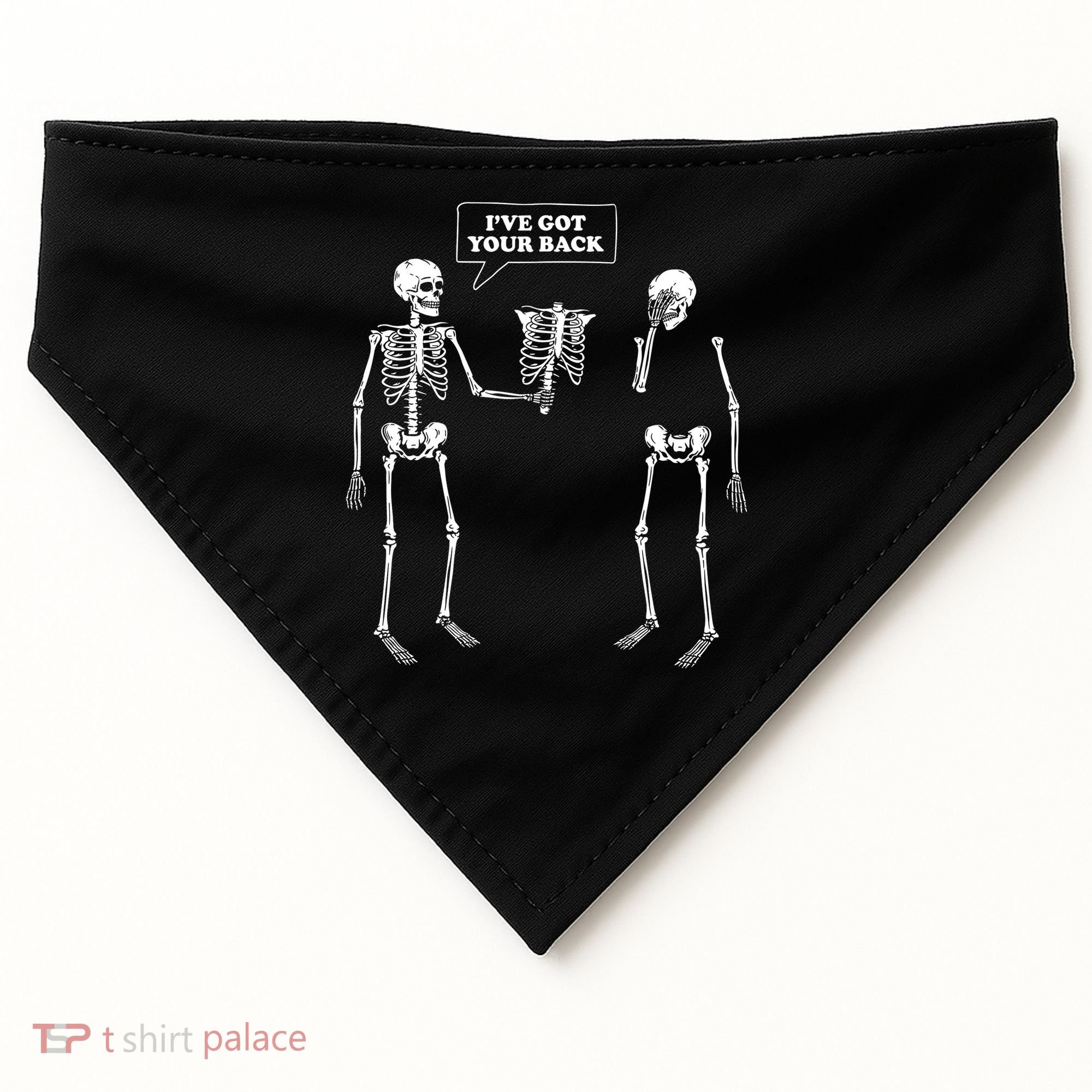 Ive Got Your Back Funny Skeleton Pun USA-Made Doggie Bandana