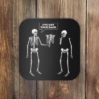 Ive Got Your Back Funny Skeleton Pun Coaster thumb 0