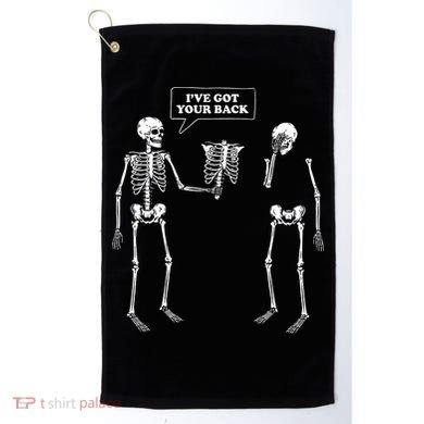 Ive Got Your Back Funny Skeleton Pun Golf Towel